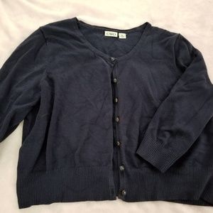 XL navy blue 3/4 length cardigan